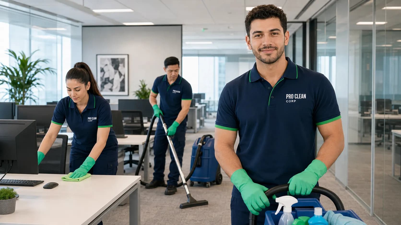 Professional commercial cleaning background