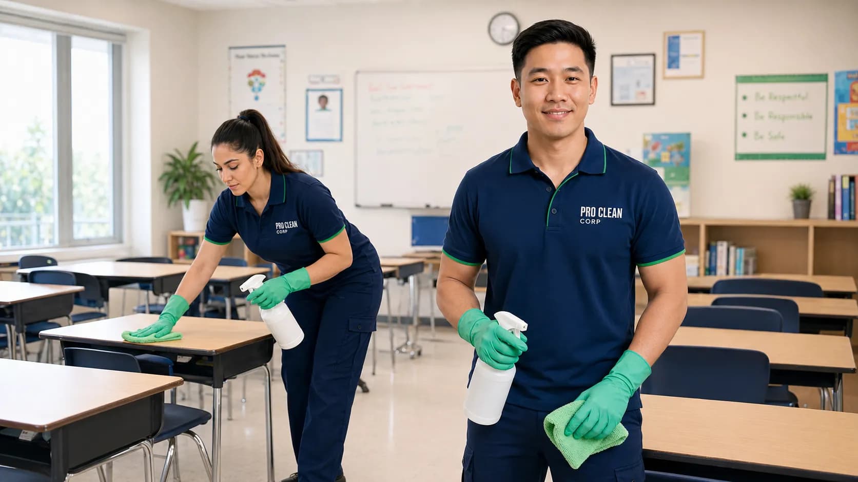 Professional commercial cleaning background